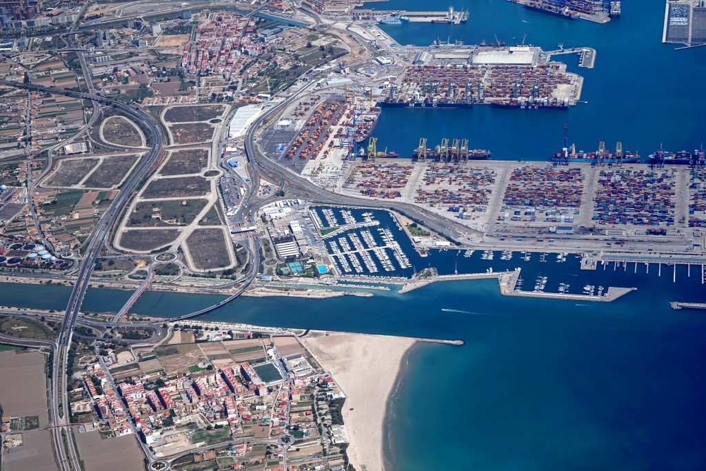 Puerto de Valencia   Area de la ZAL y el puerto en la actualidad