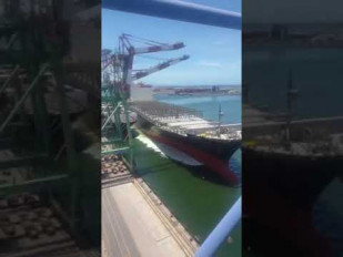 Ship Collision With Shore Crane At Kaohsiung Port Taiwan