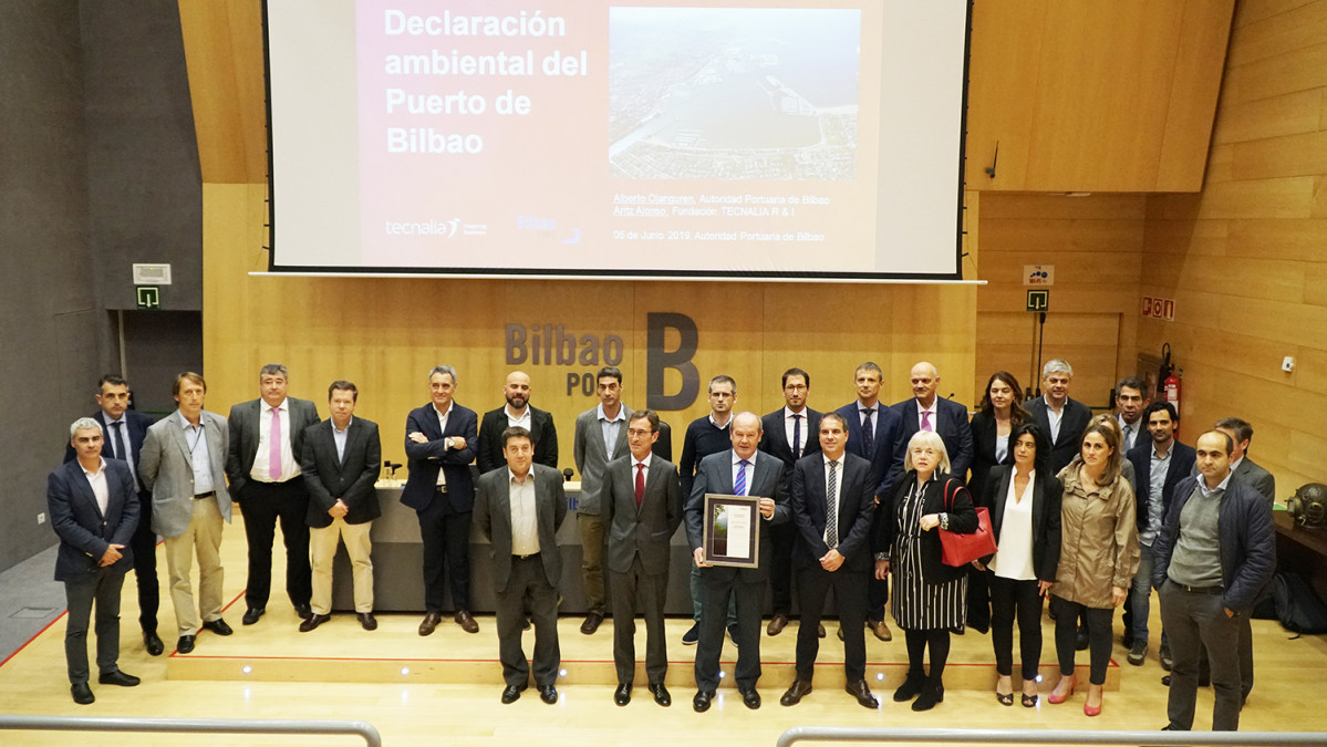 Entrega certificado EPD al puerto de Bilbao,  juio 2019