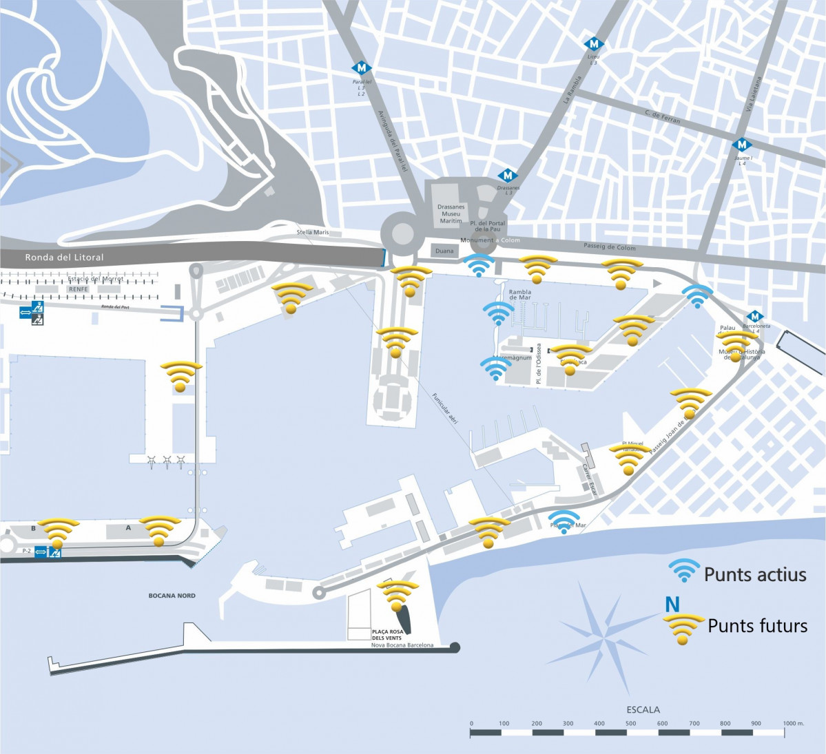 Port de Barcelona   mapa port vell   wifi