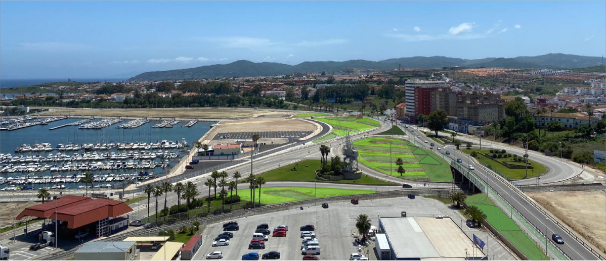 Puerto de Algeciras   Acceso sur zona actuaciou0301n Corredor Verde