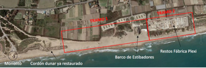 Zona actuacion playa La Creu 2