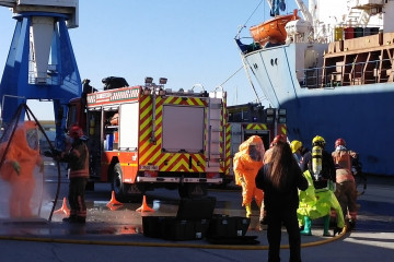 PortCastelló  Simulacro accidente amoniaco