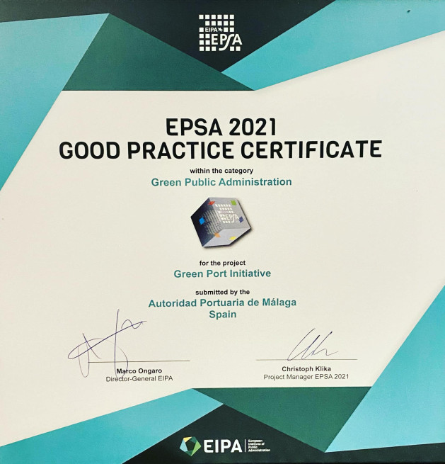 Puerto de Málaga   Certificado Buenas Prácticas EPSA 2021
