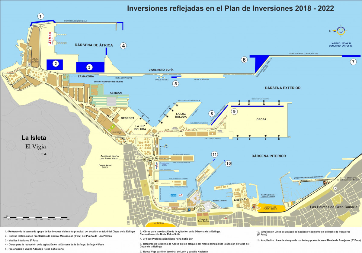 Puertos de Las Palmas   plan de inversiones 2018 2022