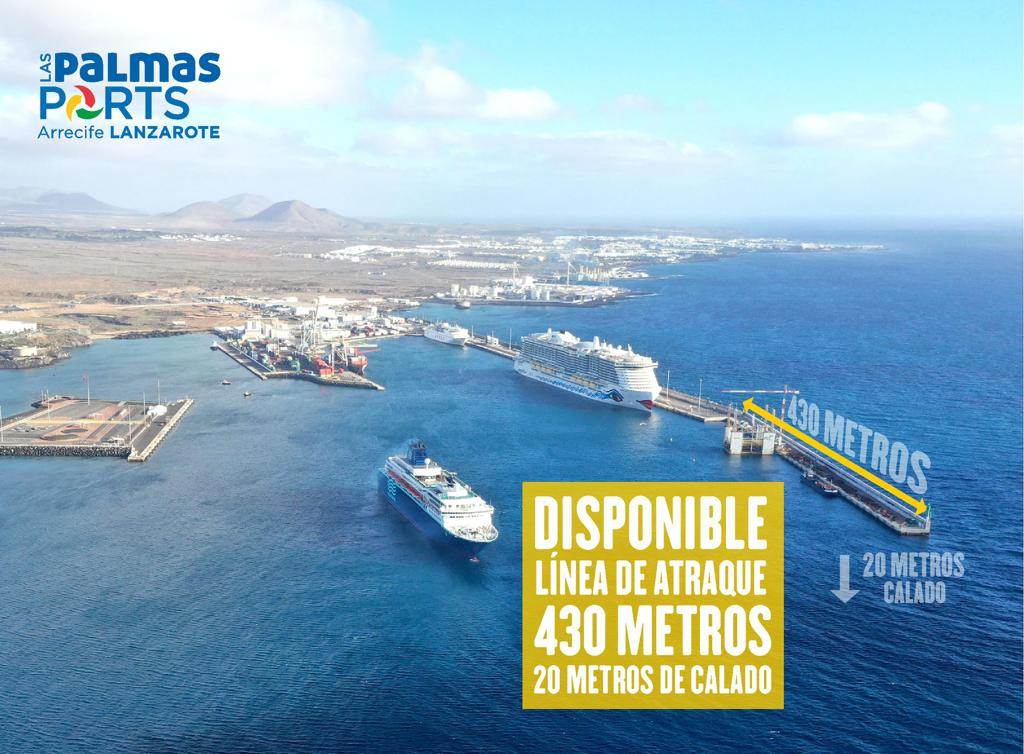 Puertos de Las Palmas   Puerto de Arrecife   nueva liu0301nea de atraque