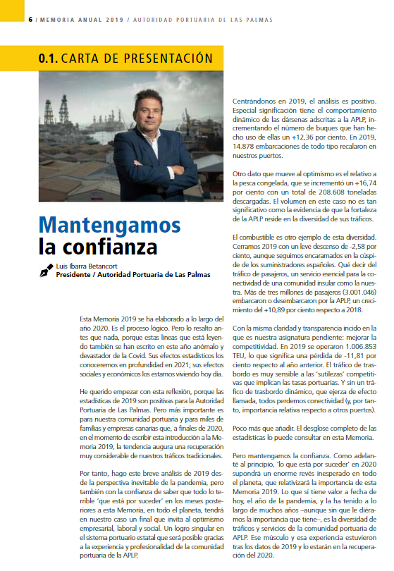 Puertos de Las Palmas   memoria 2019 nuevo formato
