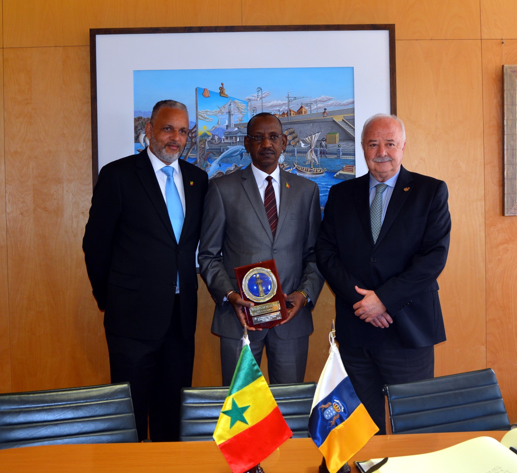 Embajador y Consul Senegal con Ricardo Melchior